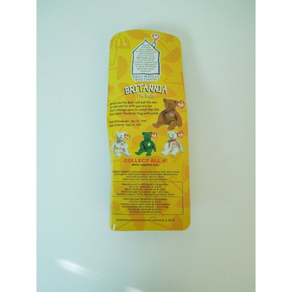 1999 TY Vintage Beanie Babies Britannia The Bear Collection- NIB - Picture 4 of 4